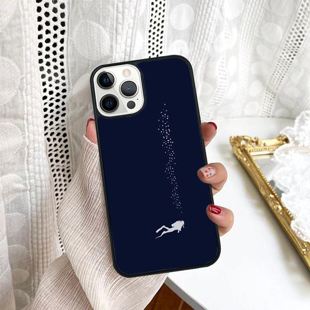 Scuba Diver Underwater Diving Phone Case For Samsung Galaxy S10 S22 S23 S24 Note 10 20 Lite S20 Plus S21 Ultra Back Cover