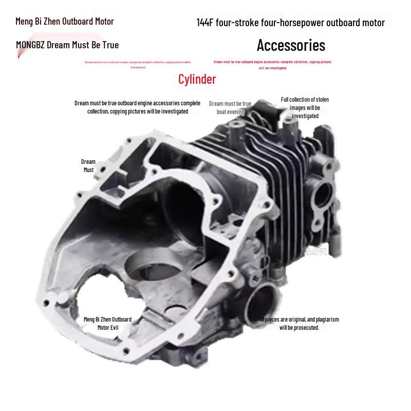 Four-Stroke 4HP Outboard Motor Parts: Propeller, Carburetor, Starter, Throttle Cable, Gearbox, Clutch, Cylinder