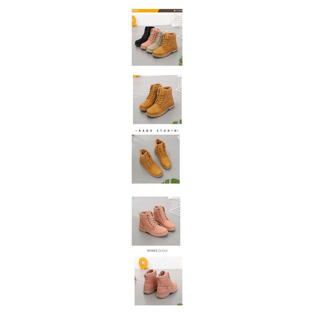 Women Lace‑Up Winter Ankle Boots Fleece Lined Warm Non‑Slip Low Heel Combat Booties Casual Outdoor Short Snow Boots