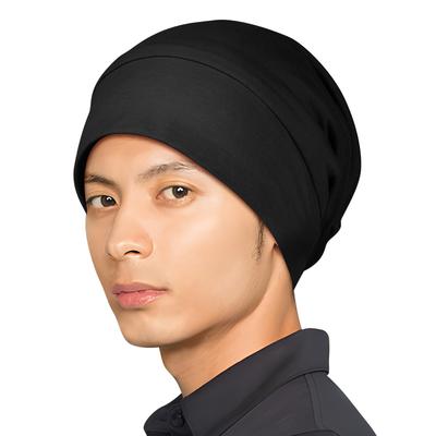 LULUSILK Silk Night Cap for Long Perfect for Sleeping In Keeps Head Prevents and Stays Warm In Short Black Men's Hair, Winter, Cold, Headaches, Hair,