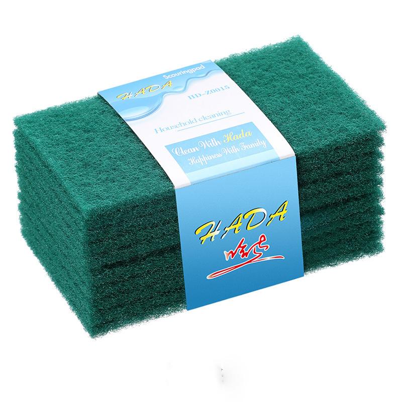 

Grit-Free Scrub Pads, 10 Pcs - Scratch-Free for Non-Stick Pans, Multipurpose Reusable Kitchen Sponges for Dishes, Pots & Grea 10pcs зелёный