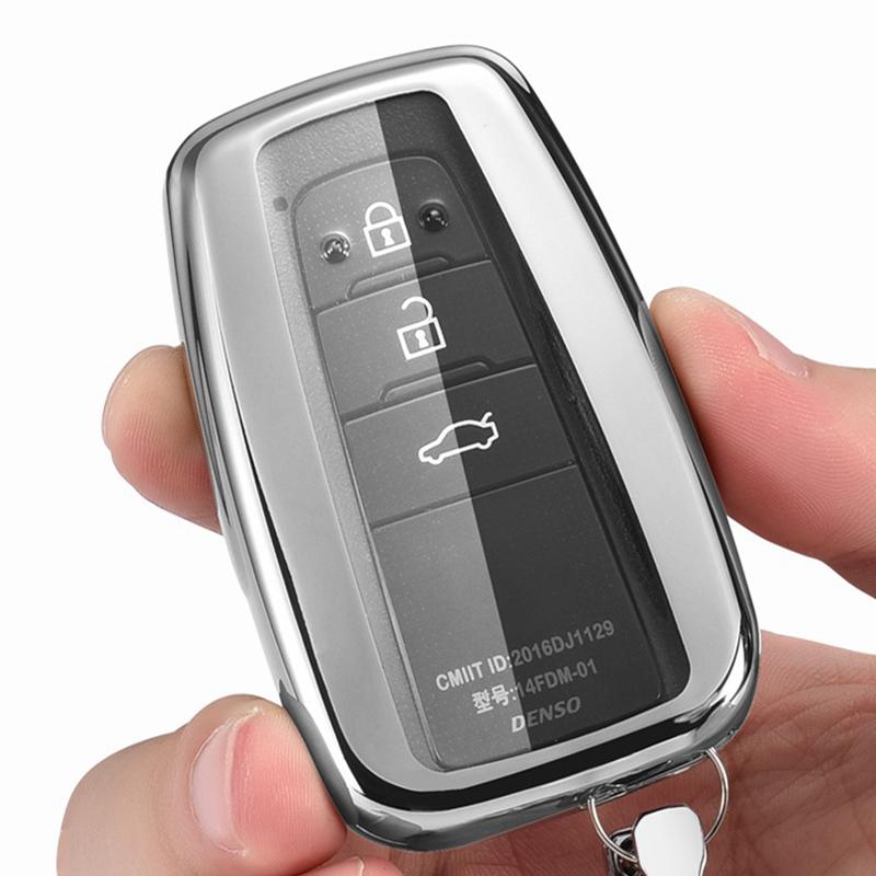 Car Key Case Protector Soft TPU Key Shell Cover Auto Accessories For Toyota Prius Camry Corolla C-HR CHR RAV4 Prado 2018