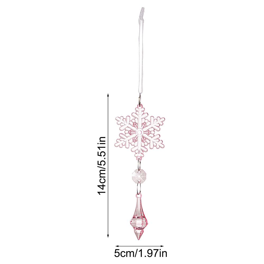 Snowflake Christmas Ornaments Acrylic Clear Pendant Festival Clear Snowflake Ornaments Hangable Decor Pendants For New Year Wall