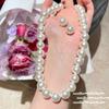 Mermaid Tears, Lady, Pink Pearl Necklace, Papalacha, Baroque, Seawater Black Pearl Necklace, Earrings