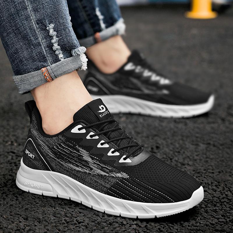 TUINANLE Men Sports Shoes Breathable Mesh Platform Sneakers Mixed Color Casual Running Shoes