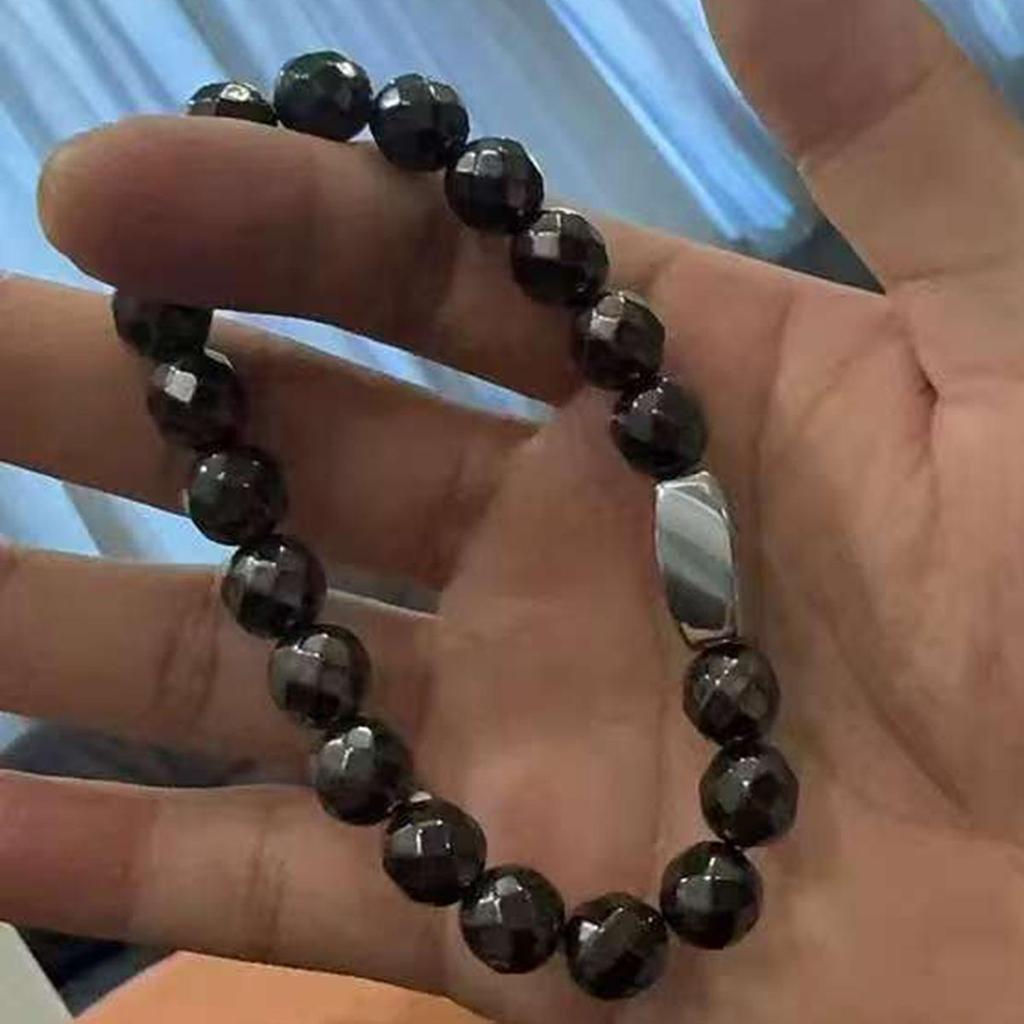 Brasilianisches Schwarzes Hämatit Magnettherapie Armband für Männergesundheit und Paargeschenke