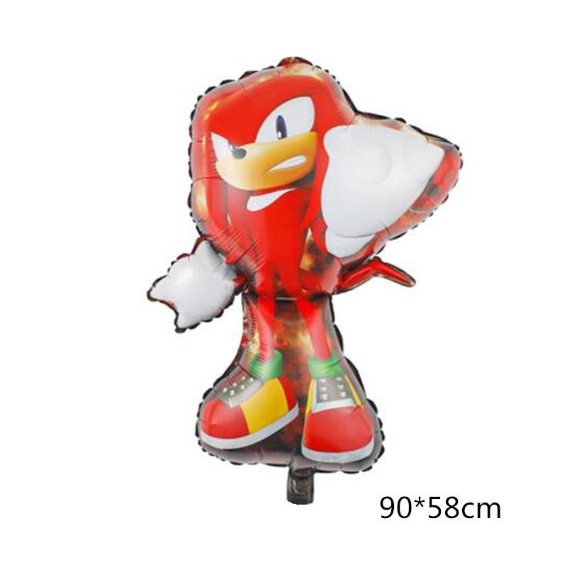 New Cartoon Sonic Balloon Blue Glitter Hedgehog Action Figure Toy Anime Baby Shower Birthday Party Decoration Supplies Kids Toy