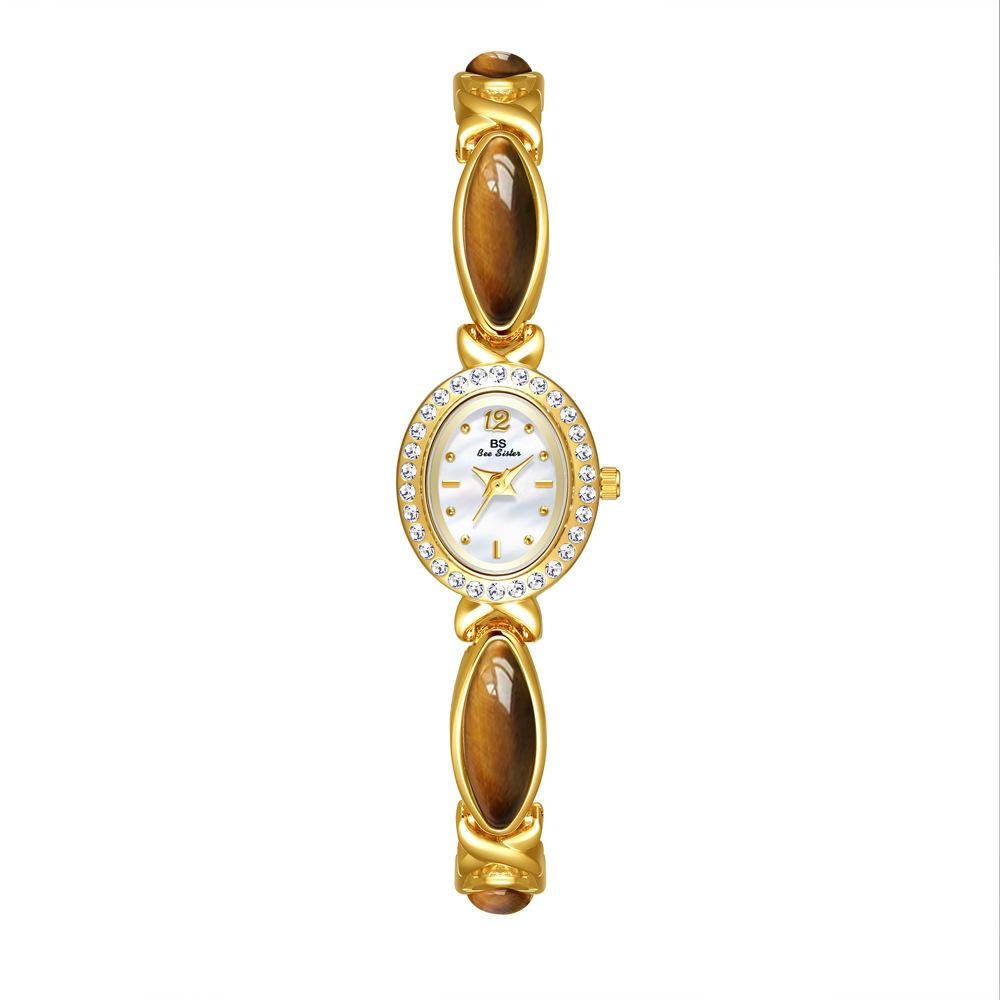 Natural Jade Women Bracelet Watch Ladies Watches Luxury High Quality Gold Silver Quartz Watches Elegant Wristwatches Dress Gift