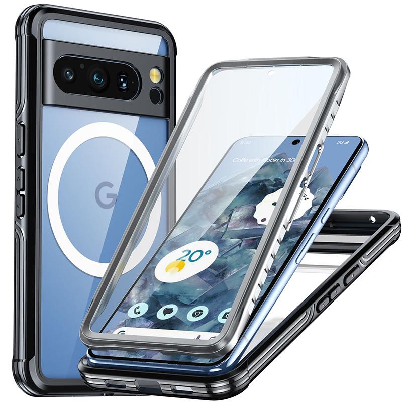 

360° Полностью защитный чехол для телефона Google Pixel 8 Pro Ударопрочный Беспроводная зарядка Магнитная крышка Для Magsafe Google 8 Pro Google Pixel 8 Pro