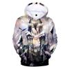 Gothic Style Anime Hoodie, Men's Autumn Winter Fleece Sweatshirt, Retro Dark Anime Character Print Pullover for Anime Style Photo Shoots