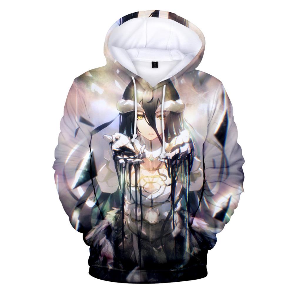 Gothic Style Anime Hoodie, Men's Autumn Winter Fleece Sweatshirt, Retro Dark Anime Character Print Pullover for Anime Style Photo Shoots