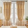 1 rideau double couche occultant et transparent de luxe européen NAPEARL pour chambre à coucher, salon, décoration de la maison