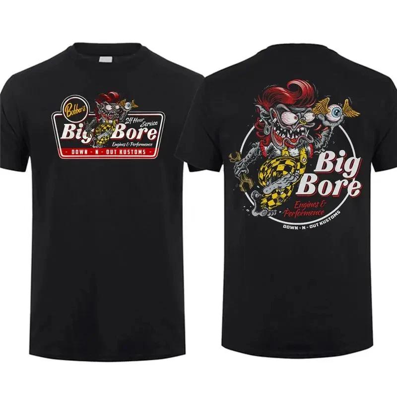 Big Bore Engine Performance T-Shirt – Crazy Rod Cartoon Graphic XS