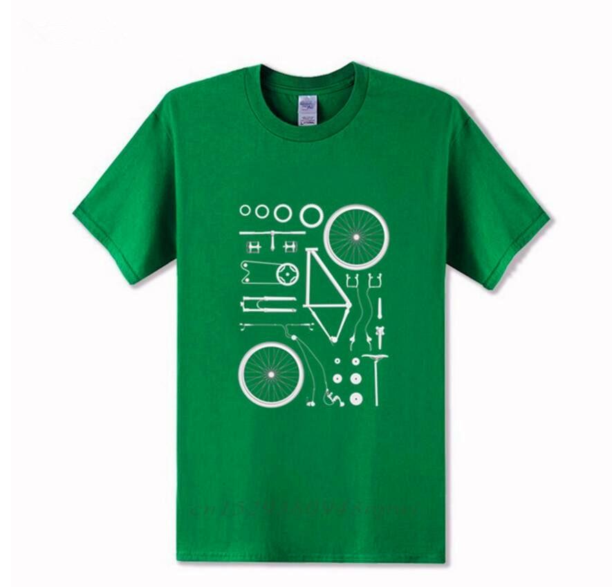 2024 Funny Tshirt Print bicycle MTB T shirts Mountain biker exploded into parts Tee shirt Group Team Clothing tshirt men