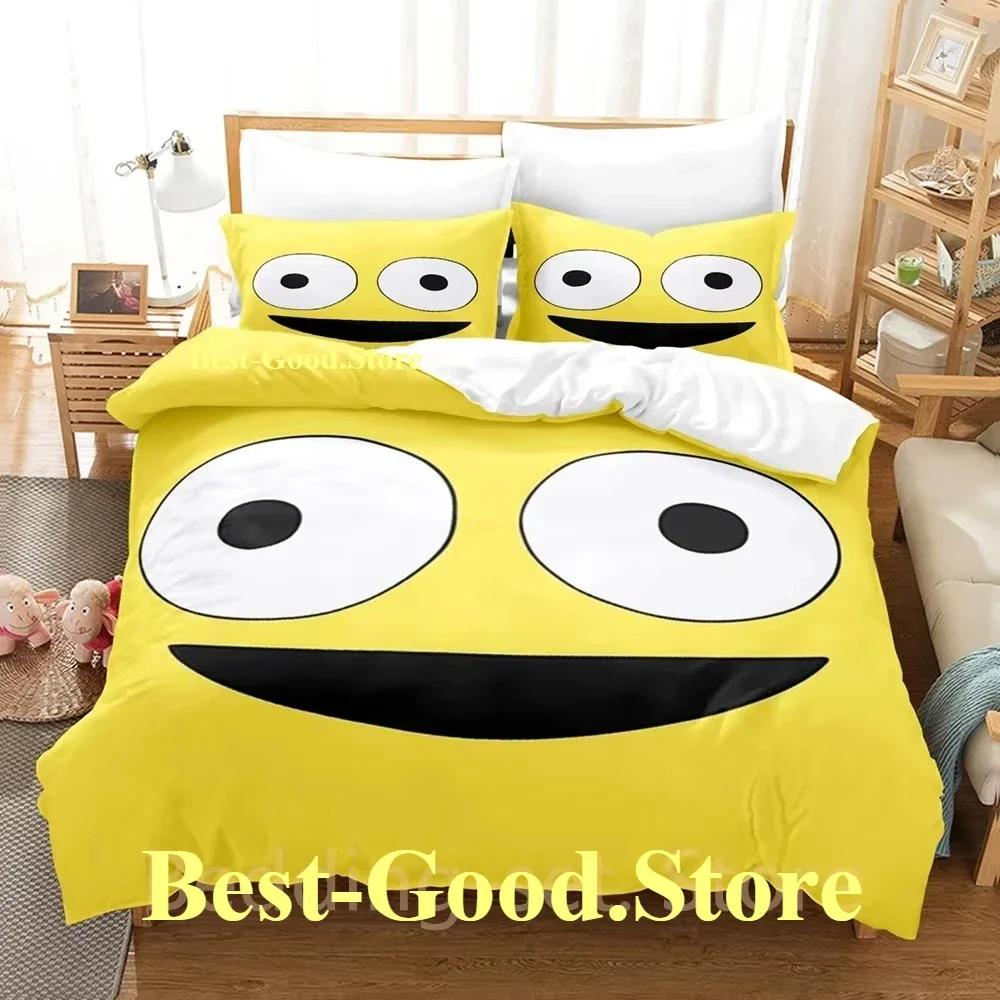 Smiling Friends Bedding Set Single Twin Printed Bed Set With Pillowcase Bed Duvet Cover Single Double Queen Super King Size