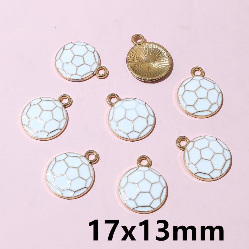 20pcs Enamel Football National Flags of Various Countries Charms Pendant DIY Jewelry Making Accessories for Necklace Earrings