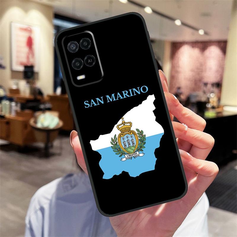 San Marino Flag Case For Oppo A40 A60 A80 A18 A38 A58 A78 A98 A16 A76 A96 A15 A17 A77 A74 A94 A54 A57S Cover