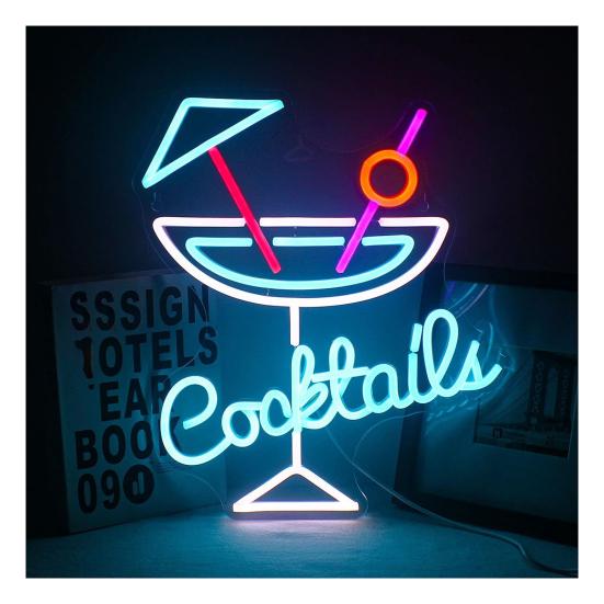 Neon Light Sign Personalized LED Neon Lights Large LED Neon Sign for Restaurant Dining Room Office Wall Decor