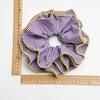 Fashionable Plaid Ruffles Double Layer Scrunchies for Women Retro Korean Oversized Pleated Hair Ties Hair Decoration
