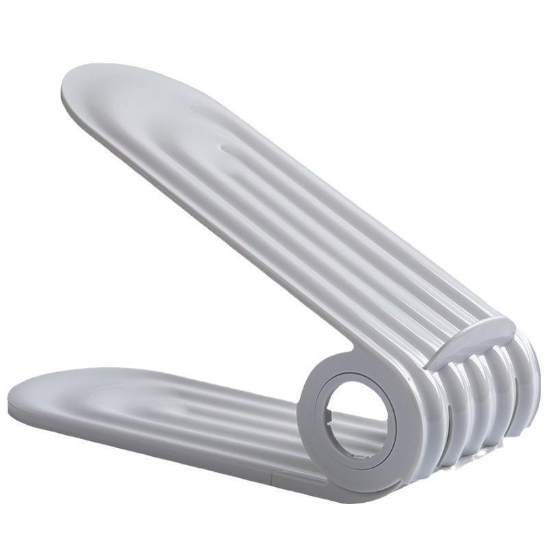 

Двухъярусная регулируемая полка для обуви - Компактный, многоярусный органайзер. серый