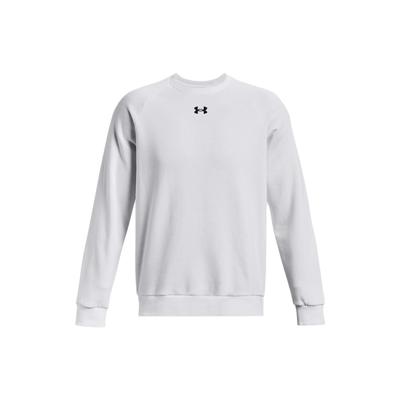 Under Armour Φαρδιά Φούτερ με Στρογγυλή Λαιμόκοψη, Μακριά Μανίκια, Εκτύπωση Λογότυπου, Ανδρικό, Λευκό 1379755-100