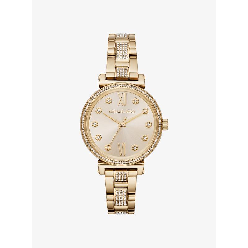 Michael Kors Sofie Crystal Rose Gold-Tone Stainless Steel Ladies Watch MK3881 золотой