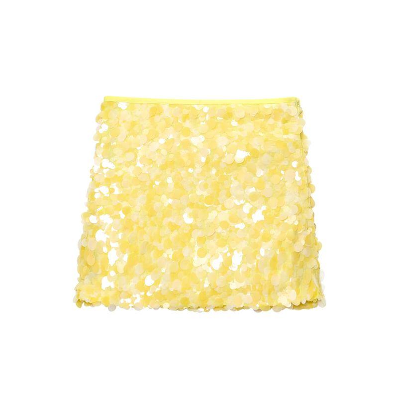 Araltay New Arrival Women's Clothing Fashion Style Fashion All-Match French Design Casual Minimalist Sequin Decoration Mini Skirt
