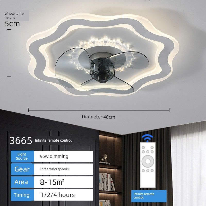 

Chigo Oscillating Ceiling Fan Light for Bedroom, Room, Dining Room, Living Room, Ultra-Thin, Smart, Silent, Strong Wind Ceiling Fan Light 3665-Stepless Dimming Remote Control