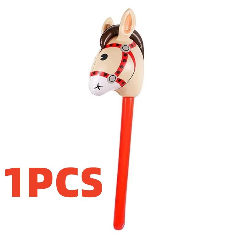 

1-3Pcs Inflatable Horsehead Stick Inflatable Balloon Cowboy Cowgirl Farm Animal Theme Birthday Party Decoration Children S Toys