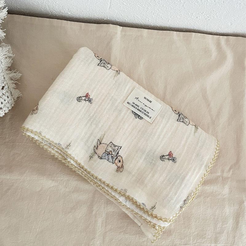 Baby Blanket Floral Soft Cotton Muslin Newborn Swaddle Wrap Receiving Blanket Quick Dry Bath Towel Baby Stroller Cover