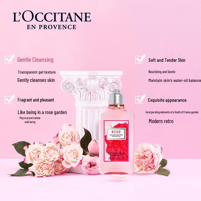 L'Occitane Rose Heart Shower & Body Lotion Gift Set