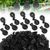 40/60 PCS Black Round Shade Cloth Clips Heavy Duty Plastic Fasteners for Sunshade Net Bird Netting Fabric Connectors