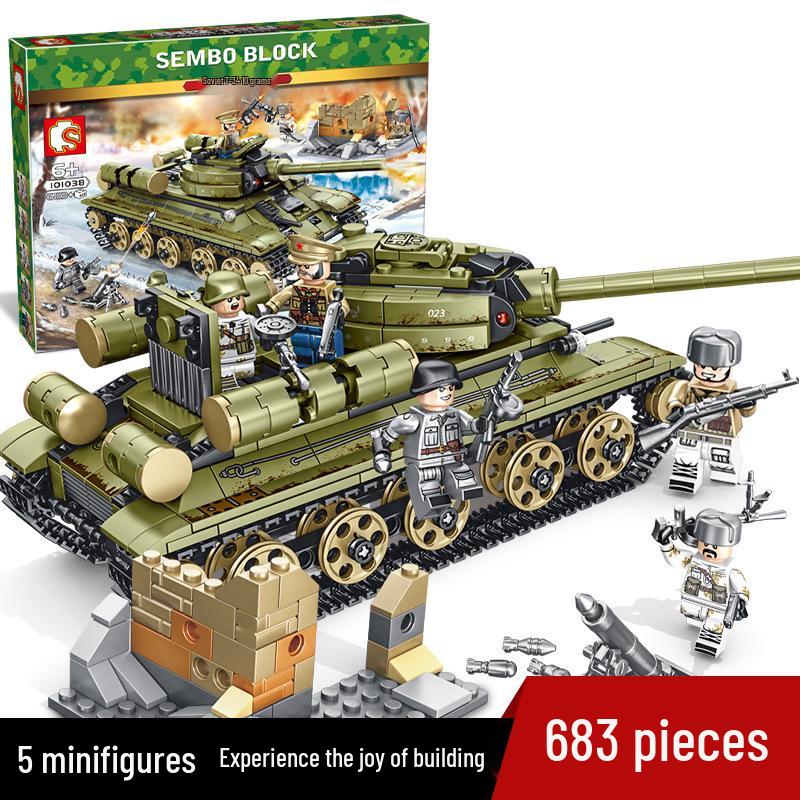 Sengbao 101038 Советский танк 7-34 Модель Конструктор Игрушка
