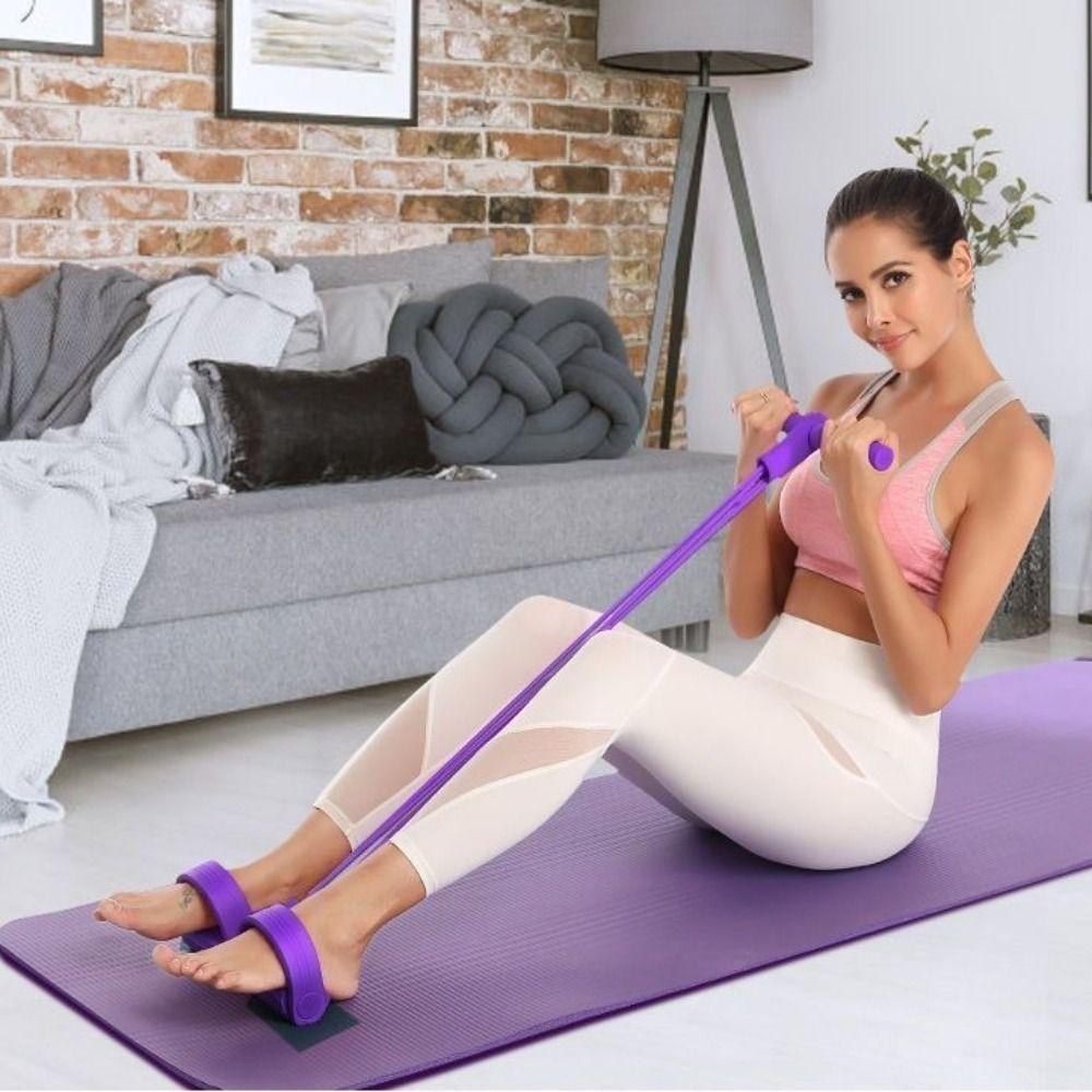 6-Tube Resistance Bands Set with Foam Sport At Home Yoga Elastic Band Shoulder Opening TPE Yoga Pedal Puller Fitness Equipment