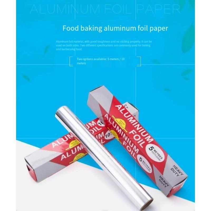 1Roll Barbecue Tinfoil Oven Paper Restaurant Thickened Aluminum Foil 5 Meters Barbecue Paper Roast Sweet Potato Barbecue Baking Greaseproof Paper