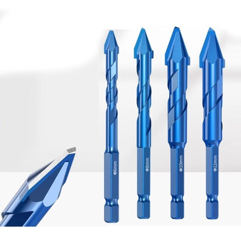 High Hardness Eccentric Drill Precisions Drilling 6/8/10/12mm Glass Tile Ceramic Punching Rock Triangles Drill Bit