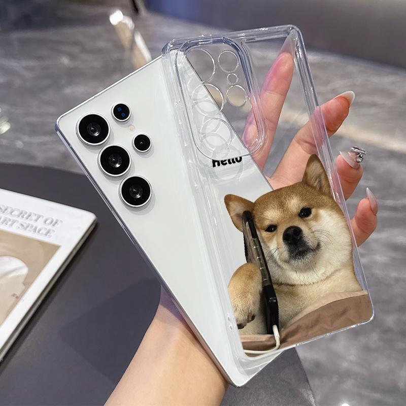 Kind and lovely cat Phone Case for Samsung Galaxy S25 Ultra S20 FE S21 S22+ S23 Plus S24 S26 Edge Cases Transparent Soft Covers