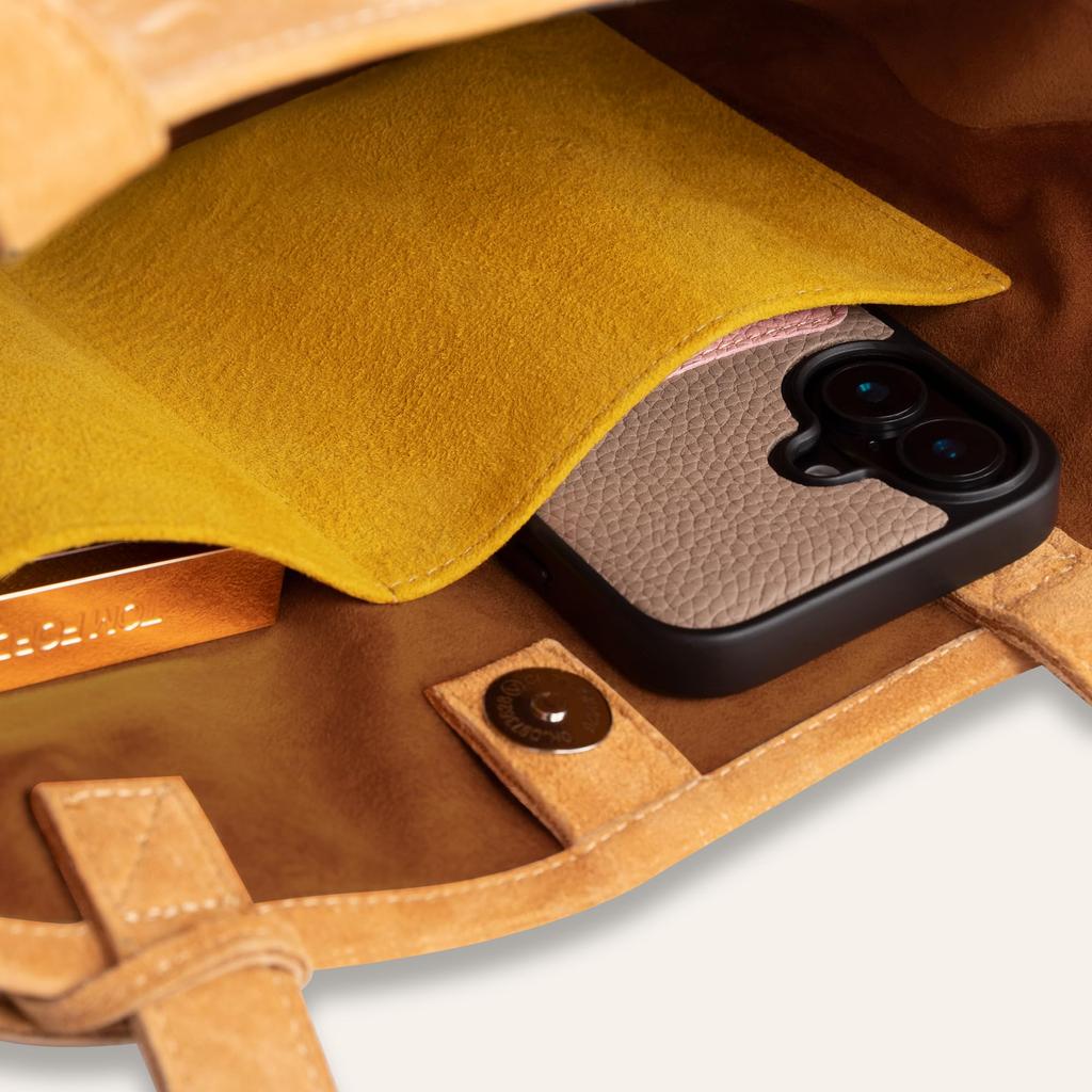 COGURE COSTA Tote Bag, Genuine Leather Suede, Men's and Women's, Shoulder Bag, Handbag, A4 Size, Bottle Holder, Strap, Lightweight, Stylish, Popular