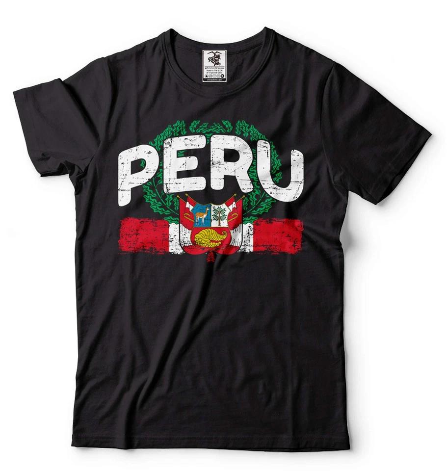 Mens Peru Shirt Peru Patriotic Flag Tee Peru National Shirt Peru Unisex Tee M