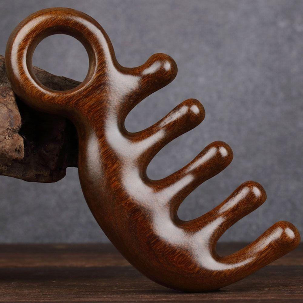 

Деревянная массажная расческа меридиан, многофункциональная массажная расческа из сандалового дерева для мужчин и женщин