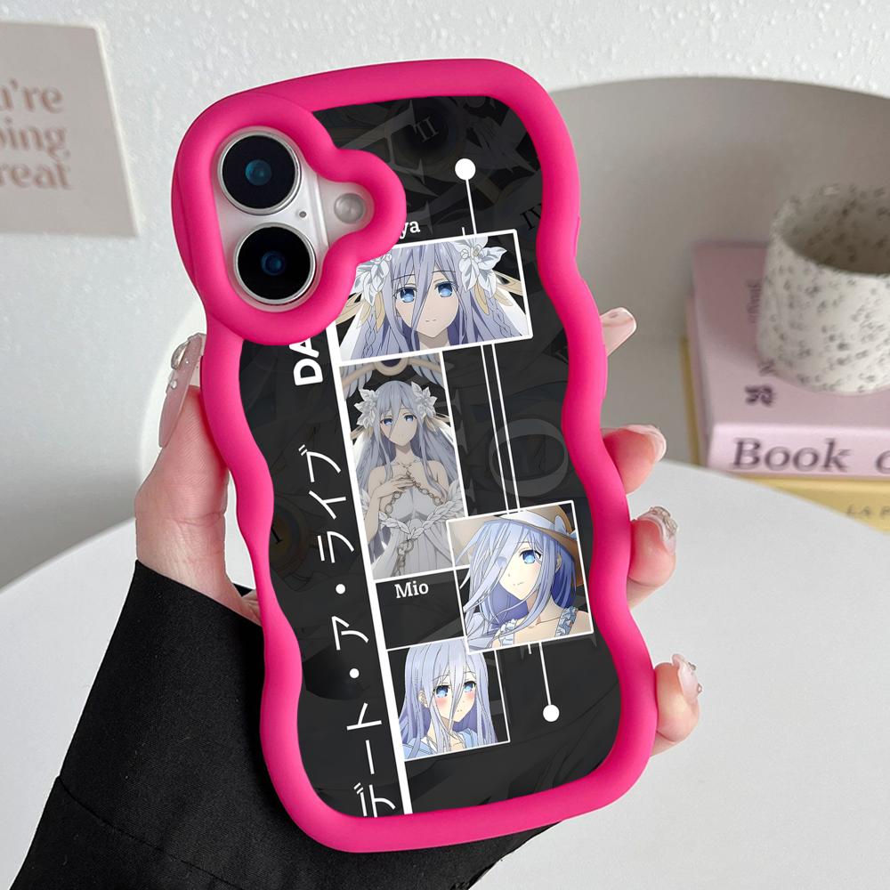 

Чехол для мобильного телефона Date a Live Мио Такамия с волнистым краем из ТПУ для iPhone 17 16 15 14 13 12 11 Air Pro Max Plus Цветная крышка iPhone 16 Pro Max