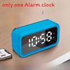 Digital Alarm Clock With Bluetooth Speaker And Mirror Display For Bedroom Decor