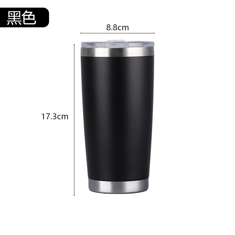 20oz 304 Stainless Steel Insulated Thermos Cups, Double-Wall Vacuum Insulation, Coffee/Beer/Party Cups with Spill-Proof Lid