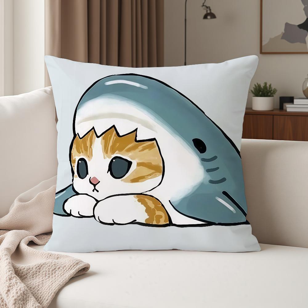 Cartoon MMofusand Ccat Cute Pillow Case Suitable For Bedrooms Living Rooms Cars Home Decoration