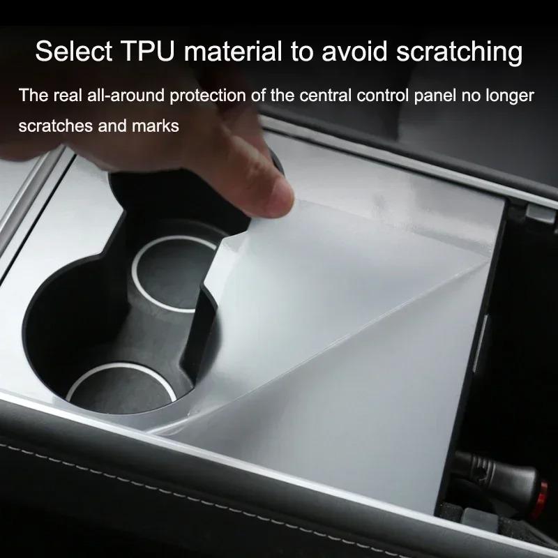 Central Control Protective Film for Tesla Model 3 Y New Model3 Center Console Panel Anti-scratch Sticker Real TPU Film 2021-2024