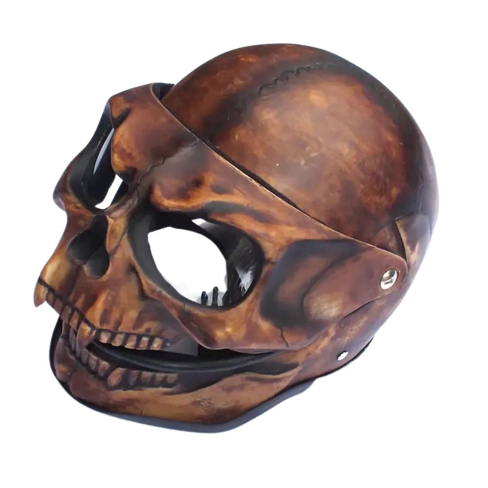 Ghost Skull Helme Integralhelme Totenkopf Motorrad mit Schutzbrille Motorradbrille Gesichtsschutz Totenkopf Motocross Reiten