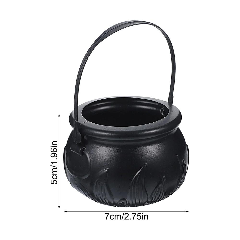 Halloween Witch Candy Jar Black Witch Decoration Pendant Large Capacity Spooky Festival Trick Or Treat Bucket For Snacks