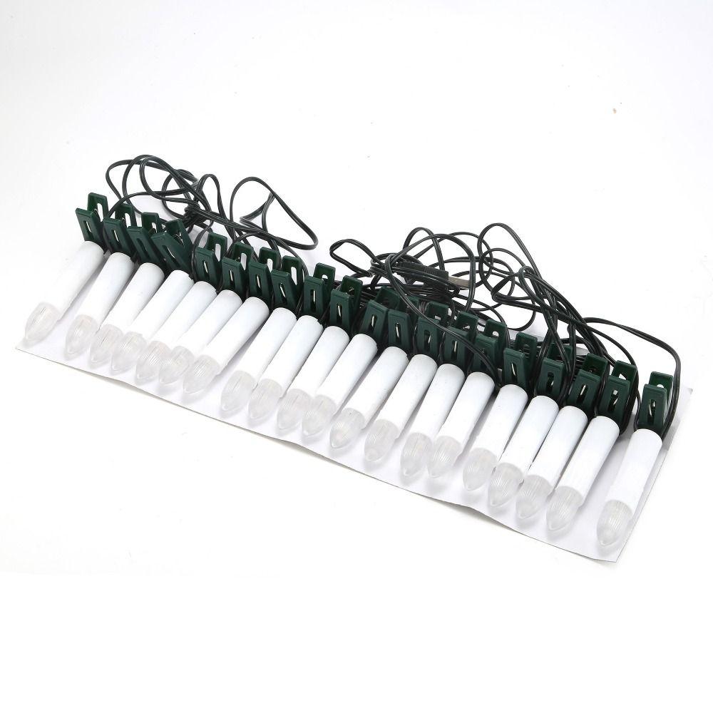 20PCS Clip-on Christmas Tree Decorative Light USB Powered Electronic Candle Light  Halloween