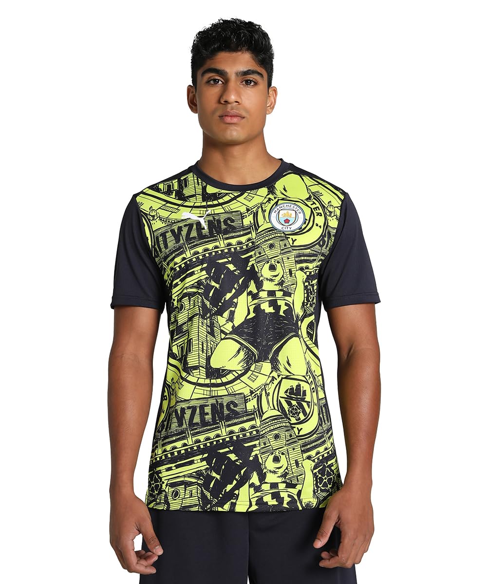 

Спортивная рубашка MCFC Prematch SS 777578 24 Цвет Желтый Синий [PUMA] Мужская осень/зима Glow/Magic (14)