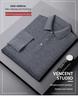 Men's Plus Size Warm Lapel Knit Wool Sweater for Autumn 2026